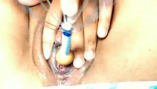 Asian Amateur Plays with Her Wet Pussy Close Up at Home