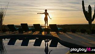 Nude Skinny Blonde Olivia Preston Spreads Her Long Legs To Expose Her Pussy