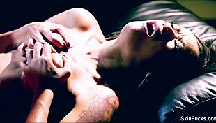 Skin Diamond having some lesbian fun with her ebony ass