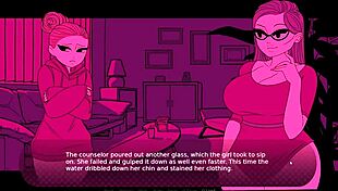 Lesbian counselor turns girls into horny sluts with kissing therapy