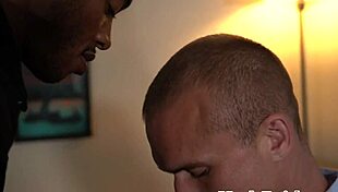 Ir stud enjoys bareback anal with black bf after rimjob.