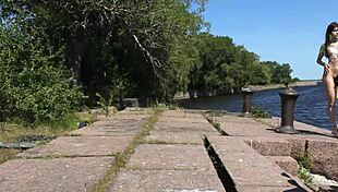 Nude shooting at abandoned Totleben Island military base, wow! 😲