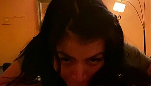 Hot Latina performs intense blowjob sucking
