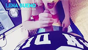 Skinny Blond Teen Blowjob and Facial Cumshot