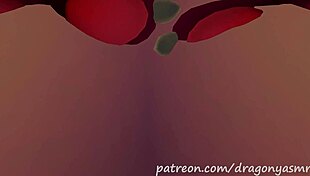 furry mamagen rubs huge tits in your face during horny 3D masturbation session