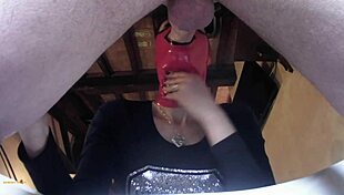 Laura On Hee, the skinny sexy Latina model, gives a rough blowjob and deepthroat on the sofa