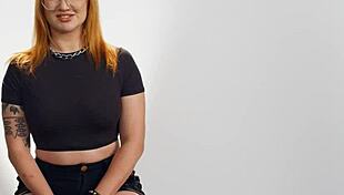 Up close look at how women orgasm featuring redhead pawg emma magnolia in solo masturbation