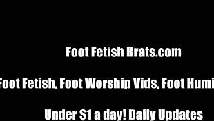 friends give relaxing foot massage to perk up