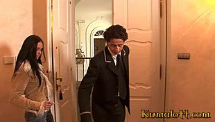 threesome tease with two hot russian spy babes