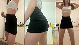 Sexy girl performs a hot dance on webcam show