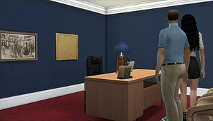 The Boss Decides To Fuck His Big-Titted Secretary In The Office.