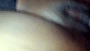 Big black cock destroys ebony pussy in hardcore homemade fucking session