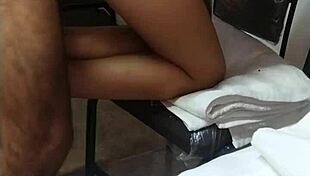 Delicious Anal Ride At Work In Cowgirl Position