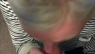 amateur blonde girlfriend takes big cock blowjob and facial cumshot from friend