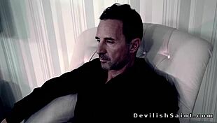 Huge Tits Tattooed Blonde Gets Foot Anal Fucked by Big Cock