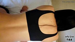 A shemale engages in intense doggy style action with a partner