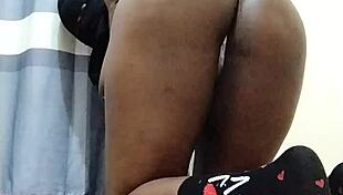 Ebony Fingers Herself To Powerful Orgasm