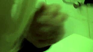 This couple gets raunchy in the public restroom with blowjobs and masturbation