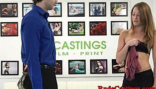 casting teen with small tits gets rough doggystyle