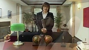 Hot Japanese secretary feels intense pleasure blowing her boss at the office.