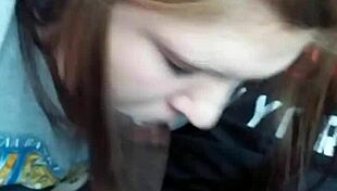 Pregnant Babe Sucks Monster Black Cock