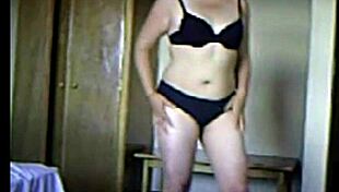 chubby girl dancing in miniskirt with great legs, getting spied on