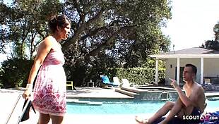 Latina milf seduces young guy for rough doggystyle and cum on ass when bf's away 😏