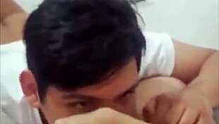watch this peruvian gay guy suck big cock for first time