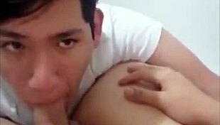 watch this peruvian gay guy suck big cock for first time