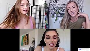 boring lesbians karla kush darcie dolce skylar snow mutual masturbating on webcam conference call 😏