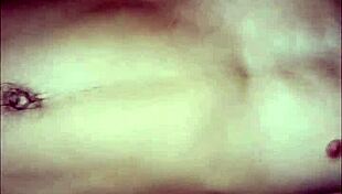 playing with the latina lesbian's pussy and making her cum