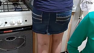 We Jerk Off To Our Stepmom While She Cooks Dinner