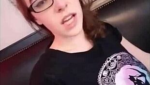 Cute Nerd Teases with Panties Masturbation During Sexting