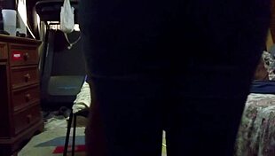 Hot amateur brunette with big ass rides cowgirl and gets blowjob from boyfriend