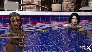 Acting Lessons With Beautiful Bikini Pool Girls In 3D Hentai