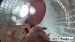 Hot shower fun with Christy and Dahlia 😘