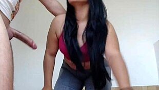 Latina amateur couple enjoys intense anal cumshot in homemade video