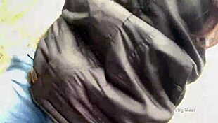 Just peeing on her panties out in the woods!