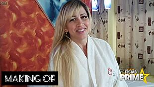 Behind The Scenes: Mirella Mansur's Big Tits And Ass With Monster Cock At Party.