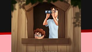 Blonde gets huge facial at party!