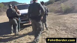 fake mexican border patrol lures beautiful brunette