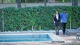 Hot Blogger Clea Gaultier In Private Brunette Stockings Masturbation Scene