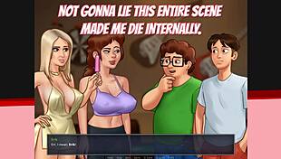 Blonde gets huge facial at party!