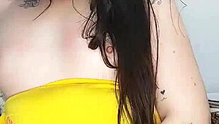 girl masturbating wet pussy on video call to boyfriend