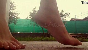 bare feet on display in a simple fetish scene