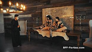 Ritual filming turns into a wild fuck party with goth teens