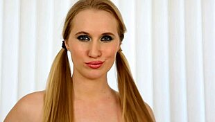 Cute british babe strips naked in photoshoot tease