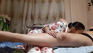 I got an erotic massage while she watched and masturbated