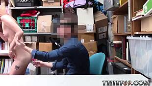 Teen squirt fuck caught by police in uniform group