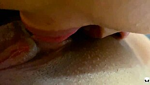 Two lesbians dive into each other's pussies, licking and sucking close up